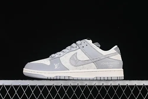 All categories Nk SB Dunk Series Nk SB Dunk Low High-end customized low-top sneakers Nike SB Dunk Low LV co-branded denim versatile gray Anniversary high-end customized low-top casual sneakers XS6089-629